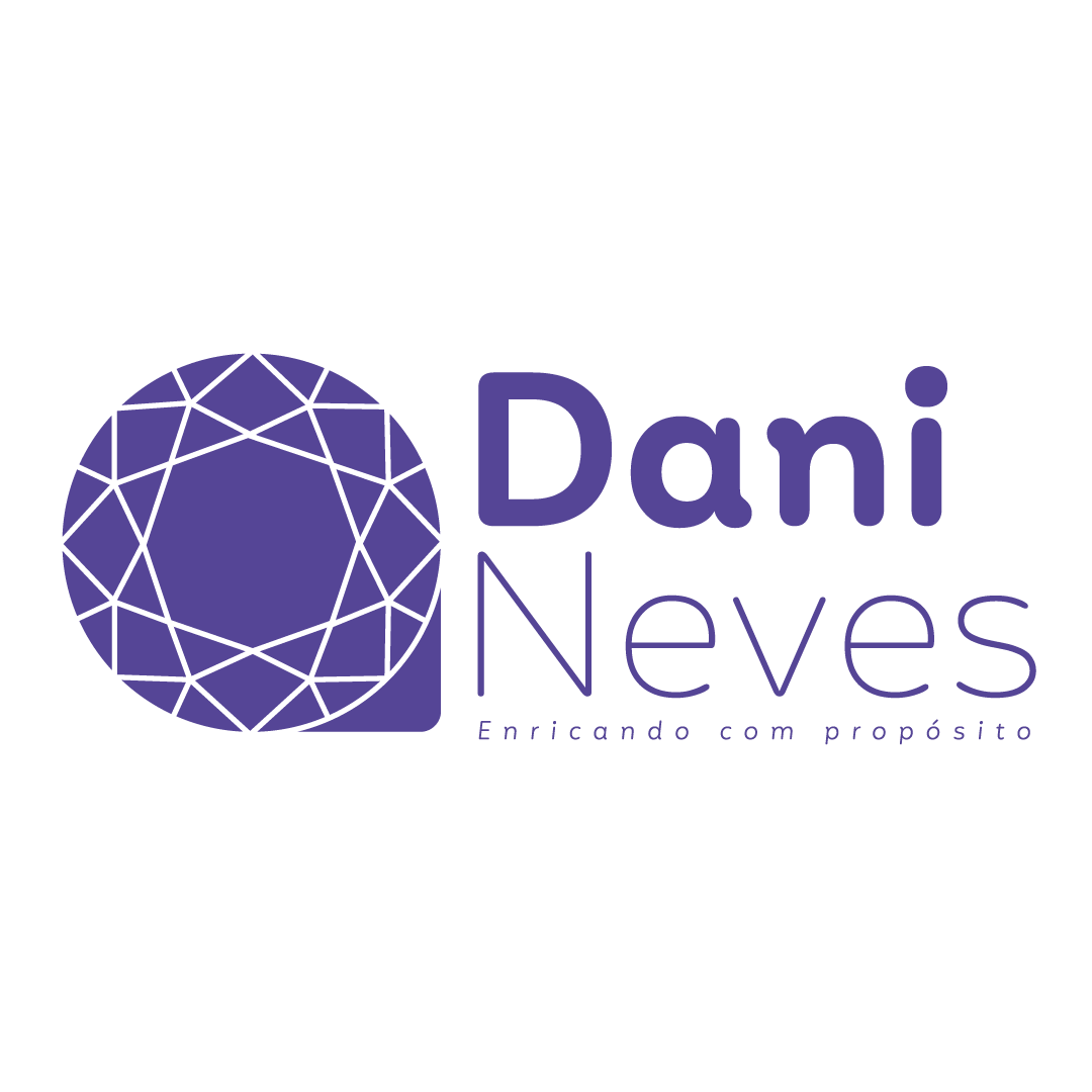 logo nas cores roxa e branca com nome DAniNeves